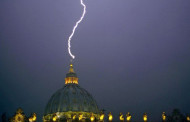 Lightning bolt hit Vatican not once but TWICE hours after Pope's shock resignation