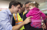 Canadian PM, Justin Trudeau, welcomes Syrian refugees to Canada with open arms